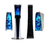 Pour console PS5 Pro autocollant en fibre de carbone, pellicule de protection, décorations centrales, accessoires pour console de jeu (PS5CQ-Pro-0057)