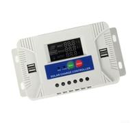 Pour contrôleur de charge solaire 1060 A avec charge avancée, écran LCD clair et quatre sorties USB pour la surveillance de l'énergie solaire et de la batterie (TA30)