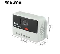 Pour contrôleur de charge solaire PWM 10 A 60 A compatible avec les systèmes 12 V/24 V, interface conviviale et mécanismes de protection avancés (60 A)