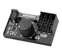 Pour contrôleur de ventilateur PWM 12 V 4 broches prend en charge 6 ventilateurs avec vitesse réglable et deux options d'entrée d'alimentation pour des solutions de refroidissement PC efficaces (1 A)