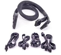 Pour Cooler Master V700 V850 V1000 V1200 ATX 24 broches PCIe 6 broches 6 + 2 broches 8 broches 5 broches périphérique 4 broches SATA PSU câble d'alimentation 6P à 8P