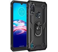 Pour Coque Moto E6i Avec Aimant Anneau Support, 360°Double Couche Renforcée Défense Bumper Antichoc Armure Housse Etui Avec Protection Écran-Noir
