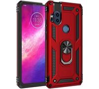 Pour Coque Moto One Hyper Avec Aimant Anneau Support, 360°Double Couche Renforcée Défense Bumper Antichoc Armure Housse Etui Avec Protection Écran-Rouge