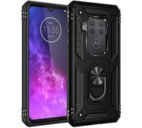 Pour Coque Moto One Pro Avec Aimant Anneau Support, 360°Double Couche Renforcée Défense Bumper Antichoc Armure Housse Etui Avec Protection Écran-Noir