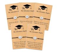 Pour Couleurs Messages Avec Bijoux des diplômes en de cœur 1 pièce Bracelet et 1 pièce Carte Un excellent pour ceux qui se lancent dans un nouveau de vie. Cadeau Quartz Bracelet Pour Mm (A, One Size)