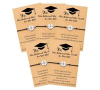 Pour Couleurs Messages Avec Bijoux des diplômes en de cœur 1 pièce Bracelet et 1 pièce Carte Un excellent pour ceux qui se lancent dans un nouveau de vie. Cadeau Quartz Bracelet Pour Mm (F, One Size)