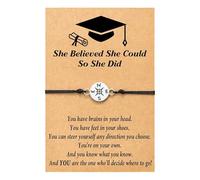 Pour Couleurs Messages Avec Bijoux des diplômes en de cœur 1 pièce Bracelet et 1 pièce Carte Un excellent pour ceux qui se lancent dans un nouveau de vie. Cadeau Quartz Bracelet Pour Mm (E, One Size)