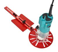 Pour couper des cercles de fraisage - Outil de guidage en aluminium de 53,3 cm - Coupe-cercle de précision - Gabarit réglable multi-trous - Aide au fraisage pour le travail du bois - Équipement de