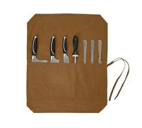 Pour couteaux - Porte-couteaux en toile cirée, ce sac à couteaux enroulable est durable et fournit un soutien à long terme pour votre apprentissage | Contient des couverts et des taille-crayons, Kaki