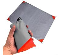 pour couverture de Pique-Nique Imperméable Légère 2x2.1m pour | Revêtement imperméable, léger à porter, résistant à l'humidité, parfait camping et randonnée, 2x2.1m(Gray+Red 1.4*1.5m)