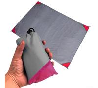 pour couverture Étanche Grande Taille 2x2.1m pour couverture | Polyester pour robuste, imperméable, léger, pliage compact, idéal randonnée et camping(Gray+Pink 1.4*1.5m)