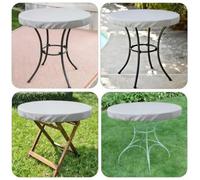 pour couverture Table Patio Ronde Installation pour facile (121.9*10.16cm) | Traitement anti-UV avancé, résiste au pour soleil, empêche décoloration, pour idéal jardin terrasse, longue durée de vie