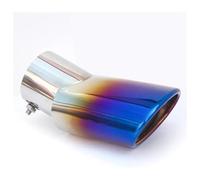 Pour CR-V CRV 2017-2021 Auto Acier Inoxydable Chrome Bleu Pièces Queue Gorge Voiture Échappement Arrière Tuyau Pointe Silencieux Garniture Turbo Sifflet Tuyau D'Échappement(Bule)