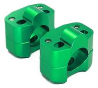 pour CR125 CR250 CRF250R XR250 CR500 CRF230F XR400 Moto 1 1/8 "28mm CNC Guidon Grosse Barre Risers Montage Pince Adaptateur Riser De Guidon(Vert)