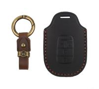pour Crazy Horse Leather Key Case for pour honda 2022-2025 pour(Black)