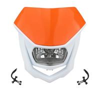 Pour CRF Pour Suzuki KLX150 WR450 Motocross Universel Moto Phare Lampe Halogène Accessoires Phare Avant Moto(Orange White)