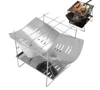 Pour cuisiner et chauffer - Réchaud de camping en acier inoxydable - Appareil de cuisson d'extérieur léger pour randonnées, pique-niques, camping, réunions de famille, trekking