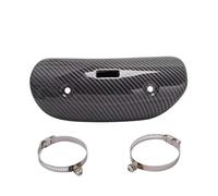 Pour Cygnus Pour Dragstar 650 Couvercle Tuyau D'échappement Moto Protecteur Tuyau Silencieux Bouclier Thermique Garde Anti-brûlure(Carbon Fiber-03)