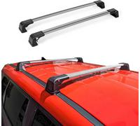 Pour Dacia Dokker 2012-2021 Gris Kit de rails de toit avec clé Parallèles V3 Wing