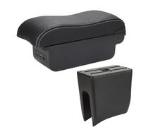 Pour Dacia Pour Spring Pour K-ZE Accoudoir De Voiture En Cuir Boîte De Rangement Automatique Surface Incurvée Dédiée Accoudoirs Central Console(B3 Black white 3USB)