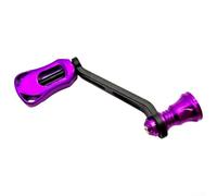 Pour Daiwa pour moulinet à visser Fuego 70 mm en fibre de carbone Poignée unique, chaque bouton est équipé de deux roulements, y compris 1 poignée à bascule unique. (Violet)