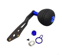 Pour Daiwa, pour moulinet de moulage Shimno en carbone, poignée à bras unique, boutons en EVA modifiés (type main gauche, bleu)