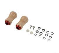 Pour DAIWA Pour TATULA 3A Baitcasting Bouton de moulinet avec liège solide et doublure en aluminium résistant Convient aux moulinets de tambour Alphas Waterdrop (2 pièces, rouge)