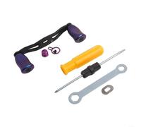 Pour Daiwa Tatula 80 Alphas Moulinet de pêche Abu Poignée à bascule en carbone 8 x 5 mm Kit de réparation en métal avec quatre roulements et outils Rouge Option de couleur (main droite bleu violet)