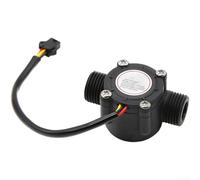 Pour débitmètre d'eau S201 conçu pour les circuits de chauffe-eau et les chemins de débit du distributeur, plage de 1 à 30 L/min, diamètre intérieur de 10,9 mm, ports filetés G1/2 (noir S201)