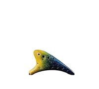 Pour Débutants ocarina Ocarina Multicolore En Céramique À 12 Trous Alto C Avec Cordon Et Sac À Musique(Yellow-blue)