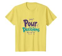 pour Decisions Bartenders for Women Cocktail Humour T-Shirt, Enfant, Citron, 2 Ans
