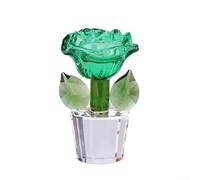 Pour décoration de rose en cristal destinée aux décorations d'anniversaire de mariage avec silhouette raffinée et facettes lumineuses (vert)