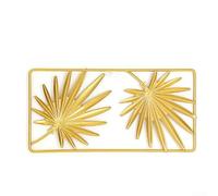 Pour décoration murale en métal doré en forme de feuille, parfait pour le salon et le bureau pour créer un environnement élégant et artistique (D)