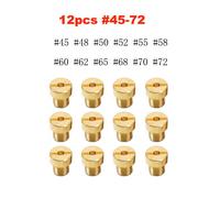 Pour Dellorto Sha Shb Ua Ub Phbg Vhb-Cs Vhbt-Cs -30-135 Phbg Carburumen Jet Analyste 10pcs Et 12pcs Principal Jet M5 Carburateur Gicleur - Type 12pcs Main Jet 45-72