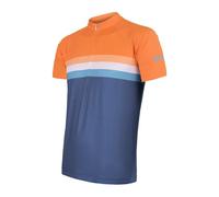 Pour des hommes cyclodres SENSOR Cyclo Summer Stripe kr. manche bleu / orange S