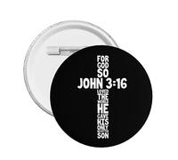 Pour Dieu a tant aimé le monde John 316 Épingles à boutons chrétiens Boutons Badges Épingles pour femmes hommes Badges ronds broche broche bouton broches broche broches pour hommes 1 PCS