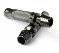 pour Dirt Bike Pit Bike Poignées Alu Perforées 7/8" 22mm Barres d'appui Moto(Noir)