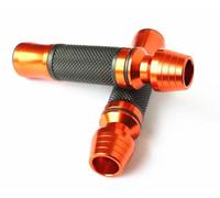 pour Dirt Bike Pit Bike Poignées Alu Perforées 7/8" 22mm Barres d'appui Moto(Orange)