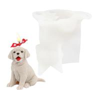 Pour DIY - Forme de chien Golden Retriever, pour 3D en silicone souple antiadhésif, moule à savon en résine réutilisable, design de chiot d'animaux de G