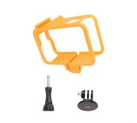 Pour DJI Action 6 Cold Shoe Frame prenant en charge le montage externe de l'engrenage tout en maintenant l'accessibilité de la caméra (orange)