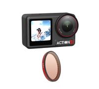 pour DJI ACTION5 Pro /4/3 Filtre, CPL Réglable ND8-64 Filtres de Protection d'Objectif ACTION4 ND8/PL/MCUV Lentilles Polarisantes Accessoires pour Caméra d'action (ND16PL)