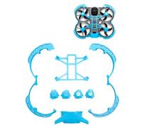 Pour DJI Avata 360 Kit d'Accessoires de Protection-Ensemble de Protection Léger avec Anneaux d'hélice/Plaque de Châssis/Aileron Arrière/Patins d'atterrissage (Ensemble complet bleu)