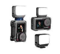 pour DJI OSMO ACTION5 Pro Éclairage d'Appoint Magnétique à Dégagement Rapide, Haute Luminosité 8700 K, Longue Durée de Vie, Design Léger, Griffe Porte-Accessoires + Vis 1/4"