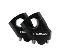 pour DL650 V-Strom 650 DL Moto Guidon Riser Bar Mount Poignée Pince Argent Noir(22mm Black)