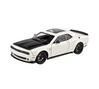 pour Dodge Challenger SRT Hellcat Red Eye 1:24 Modèle De Voiture en Métal Décoration De Mode pour La Maison Cadeau d'anniversaire(White)