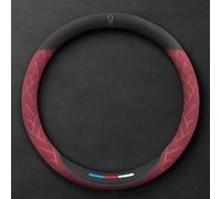 pour Dodge Magnum Neon Charger Challenger Durango Viper Couvre Volant Voiture Housse de Volant en Microfibre Cuir Antidérapante Respirante Protégé Volant Accessoires,B/Round~Type-D/Red