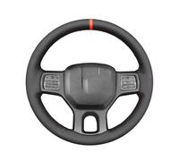 Pour Dodge Pour RAM 1500 Pour Classic 2019-2022 2500 3500 5500 2012 2013 2014-2018 Housse Volant Voiture En Cuir Noir Cousue À Main Housse Volant Voiture Couvre(Gray Thread)