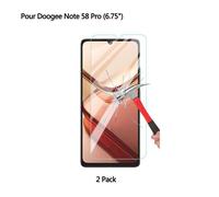 Pour Doogee Note 58 / Note 58 Pro Dureté 9H sans Bulle Anti Rayures Installation Facile Transparent Verre Trempé 2pack