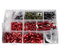 pour Ducati pour Monster 696 2009-2014 Kit De Boulons Carénage Complet Moto Vis Et Écrous Montage Kit Boulons Ecrous Carénage(Red)