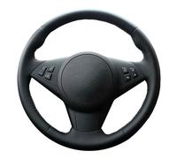 pour E60 E63 E64 M5 2005 2007 2008 M6 Noir Couture À La Main en Cuir Artificiel Couverture De Volant Voiture(4-Titanium)